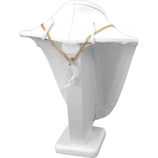 2 Piece Set Black White Jewelry Display Bust 7 1/2"H {3}