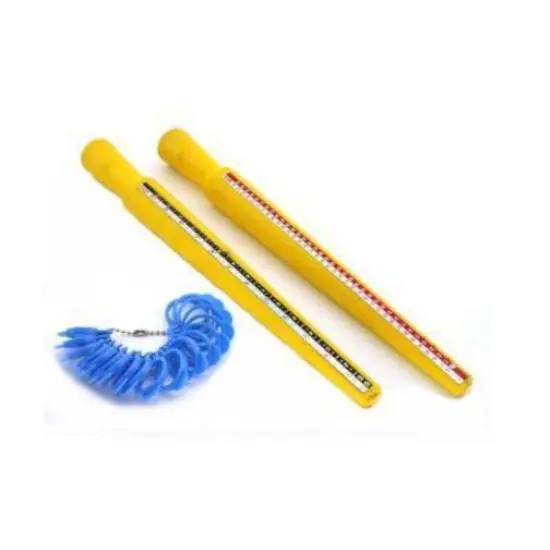 2 Plastic Ring Sizer Stick & Finger Sizer Gauge Tools {1}