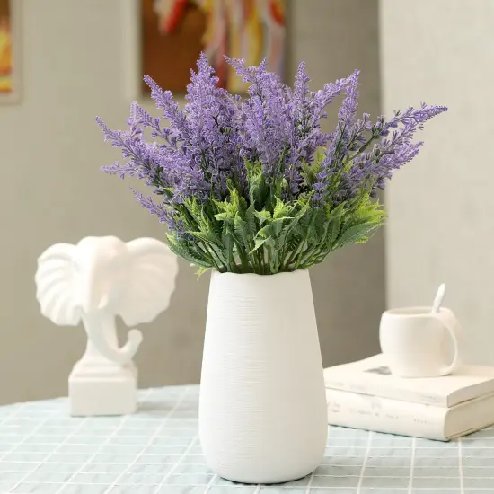 Grand Verde Lavender Artificial Flower Plants Real Touch Floral Shrubs Faux Purple Bouquets for DIY Home Decoration, Windowsill, Patio, Balcony, Wedding Party - 8pcs Bulk {5}