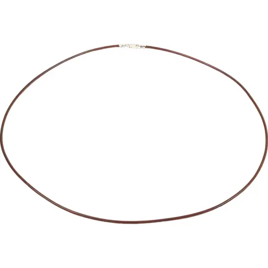 Leather Cord Necklace Brown 18" {1}