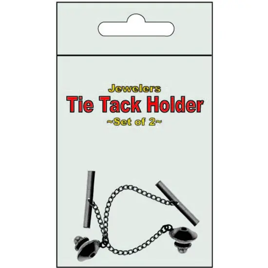 Gold & Silver Tone Tie Tack Holders Kit 4 Pcs {3}