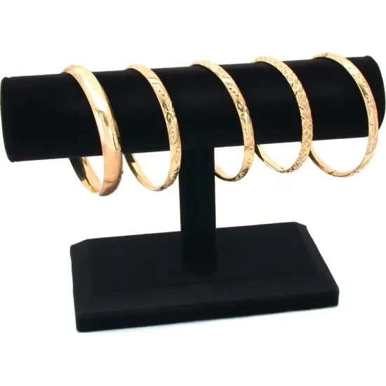 3pc Set Black Jewelry Display T Bar Bracelet Bangle 12" {6}