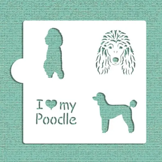 I Love my Poodle Cookie & Craft Stencil | CM025 by Designer Stencils | Cookie Decorating Tools | {5}