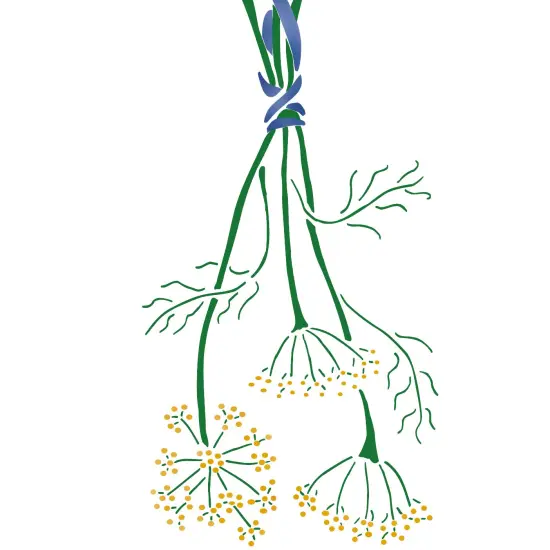 Hanging Dill Wall Stencil | 2198 by Designer Stencils | Reusable Art Craft Stencils for Painting | {2}