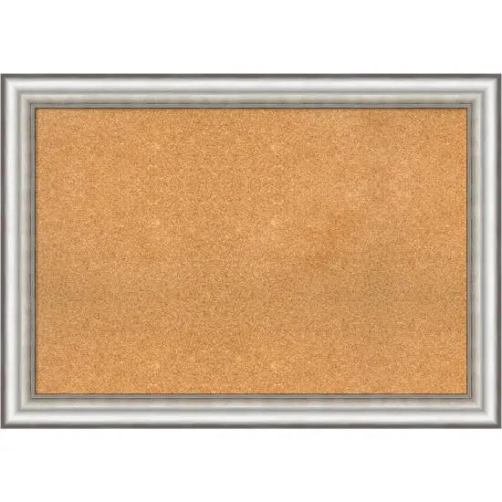 Cork Board, Salon Silver Frame - Bulletin Board, Organization Board, Pin Board {1}