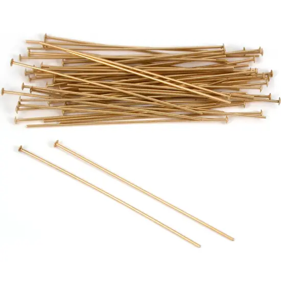 50 14K Gold Filled Headpins Head Pins 24 ga. 1.5 in. {1}