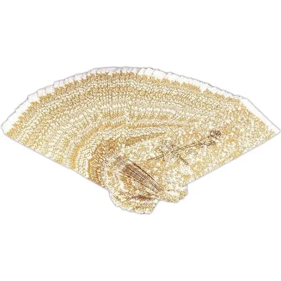 100 Paper Gift Bags Gold Shopping Sales Tote 4 x 11" {1}