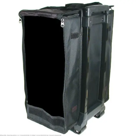 Large Black Jewelry Display Travel Case w/ 17 White Plastic Trays {3}