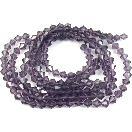 Amethyst Bicone FP Chinese Crystal Beads 6mm 5 Strand {1}
