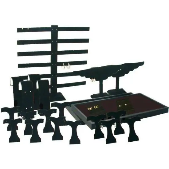 23 Earring Jewelry Display Fixtures Black {1}