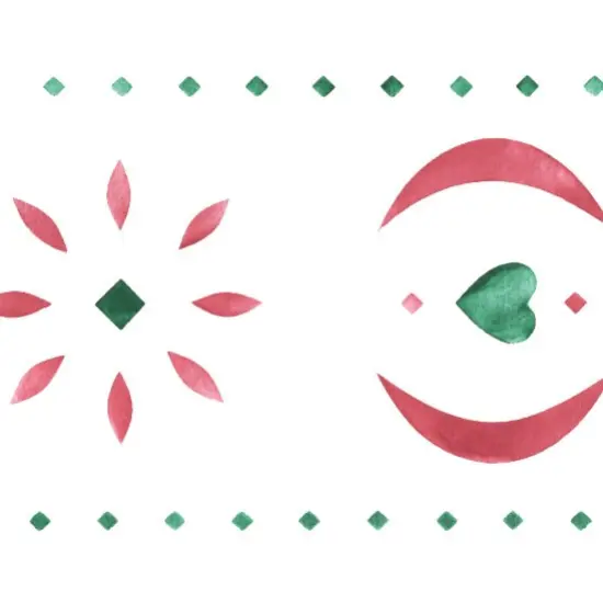 Traditional Star and Heart Design Wall Stencil | 1034 by Designer Stenci | Pattern Stencils | Reusable Stencils for Painting | Safe & Reusable Template for Wall Decor | Try This Stencil Instead of a Wallpaper | Easy to Use & Clean Art Stencil Pattern {2}