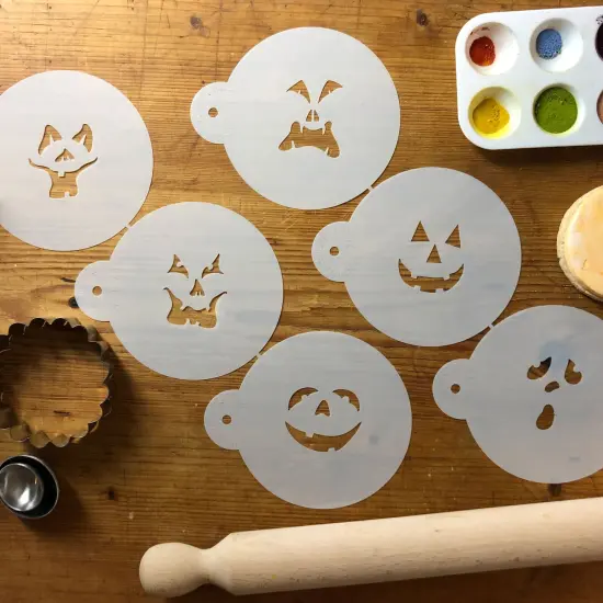 Pumpkin Halloween Faces Cookie Stencils | C178 by Designer Stencils | Cookie Decorating Tools | {6}