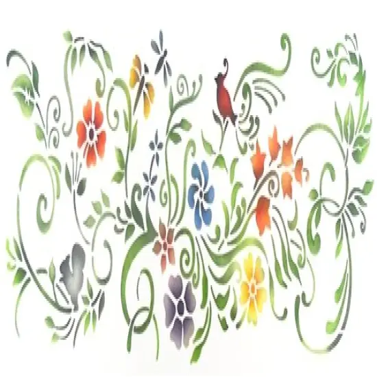 Nature's Vignette Cake Stencil | C431 by Designer Stencils | Cake Decorating Tools | {4}