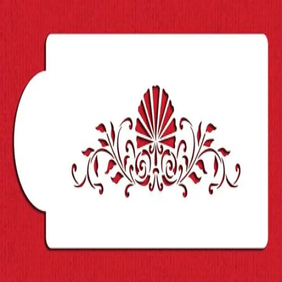 Shell Side Cake Stencil | C154T by Designer Stencils | Cake Decorating Tools | Baking Stencils for Royal Icing, Airbrush, Dusting Powder | Reusable Plastic Food Grade Stencil for Cakes | Easy to Use & Clean Cake Stencil {1}