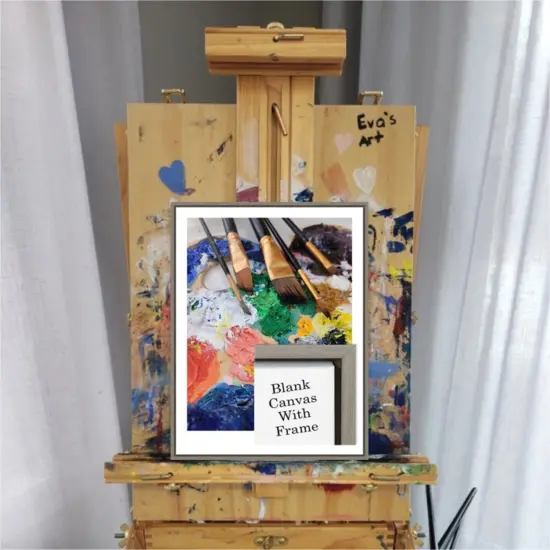 Framed Blank White Canvas for DIY Artwork, Crafts and Painting Sylvie Greywash {4}