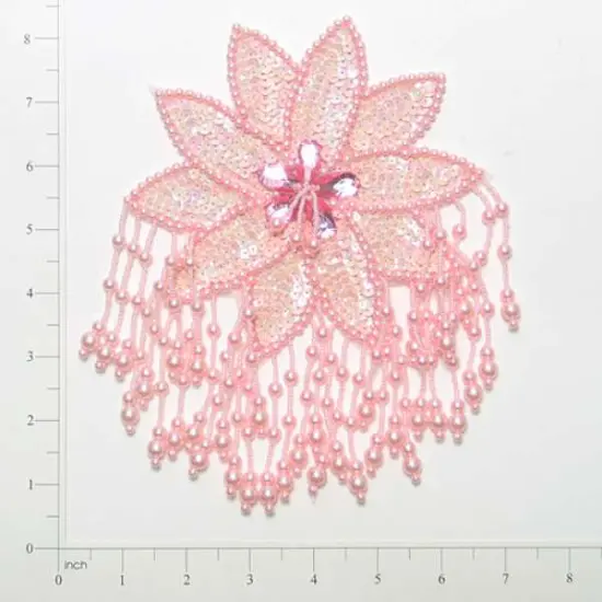 Sunburst Beaded Sequin Applique/Patch Gunmetal {2}