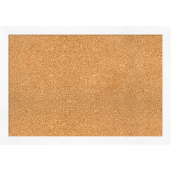 Cork Board, Cabinet White Narrow Frame - Bulletin Board, Organization Board, Pin Board {1}