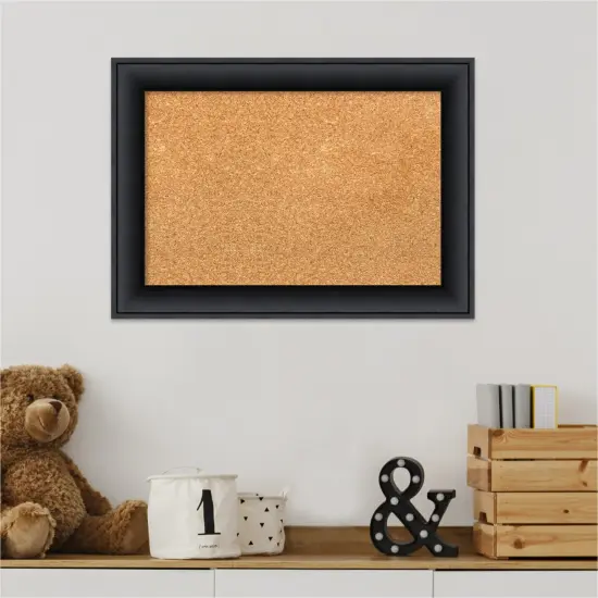 Cork Board, Nero Black Wood Frame - Bulletin Board, Organization Board, Pin Board {5}