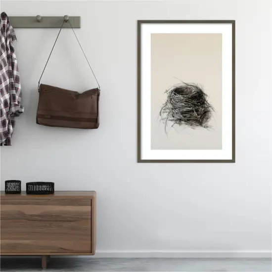 Fledged Nest by Kris Ekstrand Wood Framed Wall Art Print 28 in. W x 41 in. H {5}