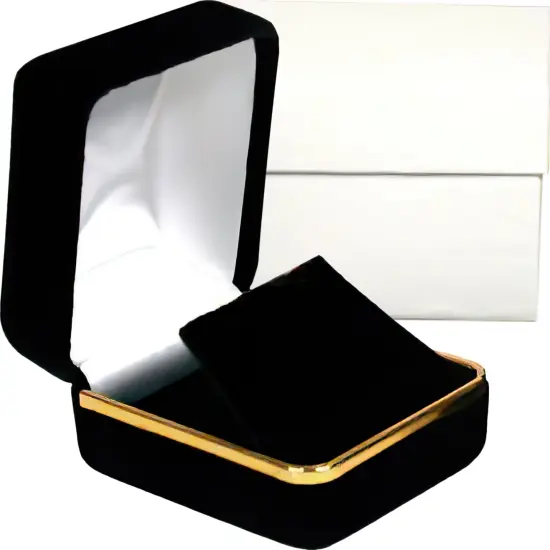 3 Black Velvet Earring Jewelry Gift Boxes Displays {2}