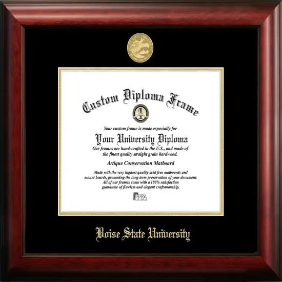Boise State University 11w x 8.5h Gold Embossed Diploma Frame {1}