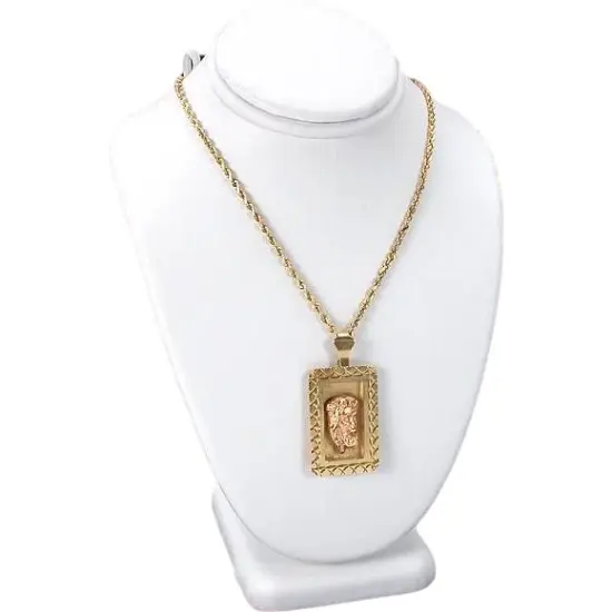 5 Pc White Necklace Bust Jewelry Chain Display 6 1/4" {5}