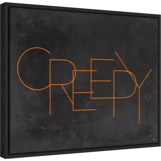 Haunted IV Creepy by Jess Aiken 20-in. W x 16-in. H. Canvas Wall Art Print Framed in Black {1}