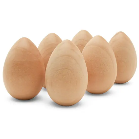 Wooden Eggs Unfinished Flat Bottom, Multiple Sizes Available, Craft Eggs & Easter Ornaments | Woodpeckers {5}