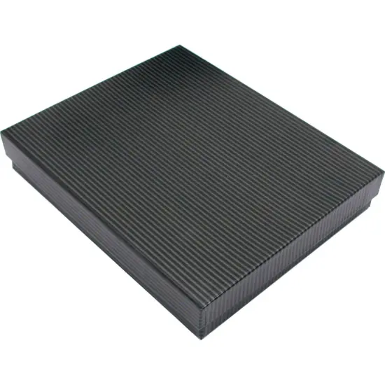 50 Black Stripe Cotton Filled Jewelry Gift Box 6 1/8" {4}