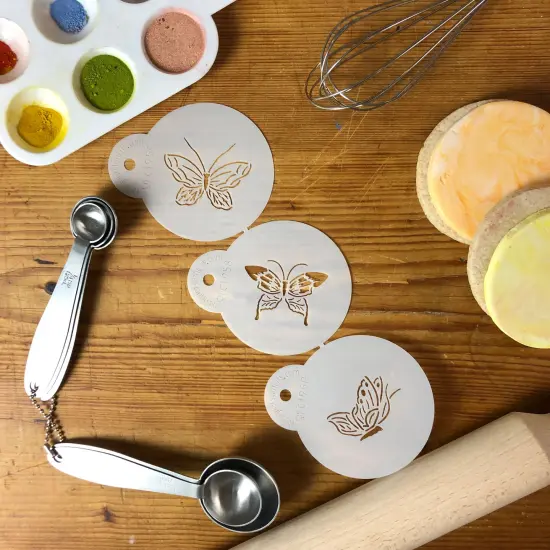 Small Butterfly Cookie Stencils | C195 by Designer Stencils | Cookie Stencils for Royal Icing, Airbrush, Dusting Powder | {5}