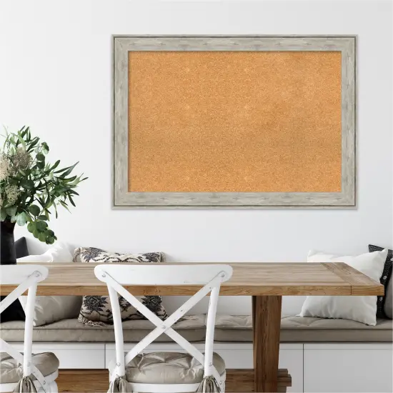 Cork Board, Crackled Metallic Frame - Bulletin Board, Organization Board, Pin Board {4}