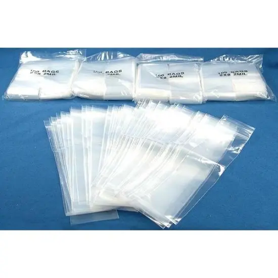 500 Zipper Poly Bag Resealable Plastic Shipping Bags 2" x 8" {1}