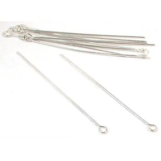 10 Silver Eye Pins Jewelry Earring Ear Ring Charm 22 Ga {1}