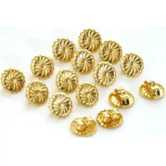 14K Gold Filled Large 9mm Earring Earbacks 16 {1}