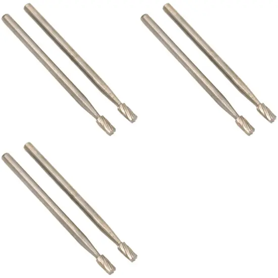 Dynamic 2 Pc. Steel Engraving Cylindrical Burr - 3/32" Shank : ( Pack Of 2 Sets ): TJ04601 {1}