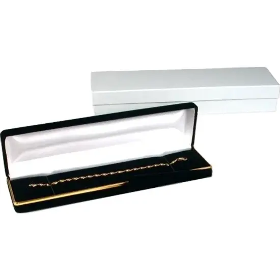 2 Black Velvet Bracelet & Watch Jewelry Gift Boxes {2}