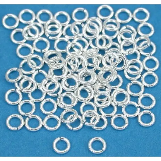 100 Sterling Silver 3mm Open Jump Rings 22 Gauge {1}