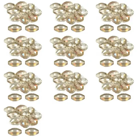 100 Clariat Faceted Glass Oval Beads 10mm {1}