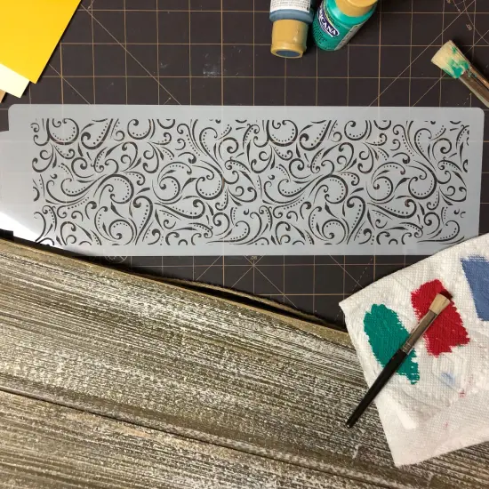 Swirls and Dots All Over Print Cake Stencil Side | C1041 by Designer Stencils | Cake Decorating Tools | Baking Stencils for Royal Icing, Airbrush, Dusting Powder | Reusable Plastic Food Grade Stencil for Cakes | Easy to Use & Clean Cake Stencil {3}