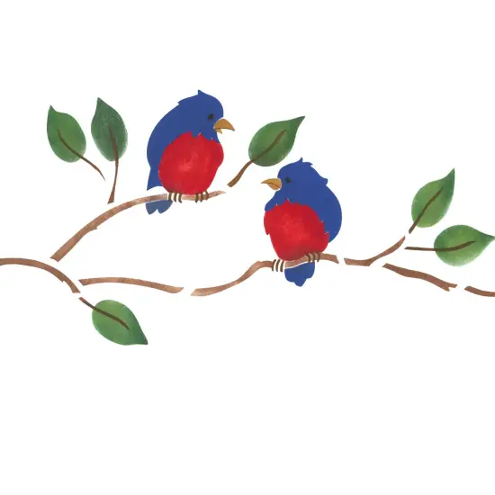 Baby Birds Wall Stencil | 1236 by Designer Stencils | Animal & Nature Stencils | Reusable Art Craft Stencils for Painting on Walls, Canvas, Wood | Reusable Plastic Paint Stencil for Home Makeover | Easy to Use & Clean Art Stencil {2}