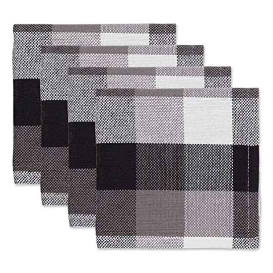 DII Solid Stone Windowpane Terry Dishcloth 6 Piece {1}