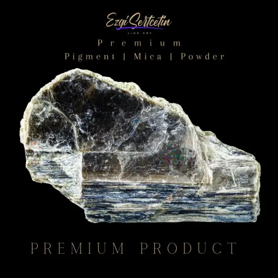 Premium Pigment Powder 50g | Authentic Unique & Bright Pearlescent Metallic and Neon Colors | Especially Formulated for Artwork, Resin, Slime, Plasticine and more by Ezgi Sertcetin Metallic silver {3}