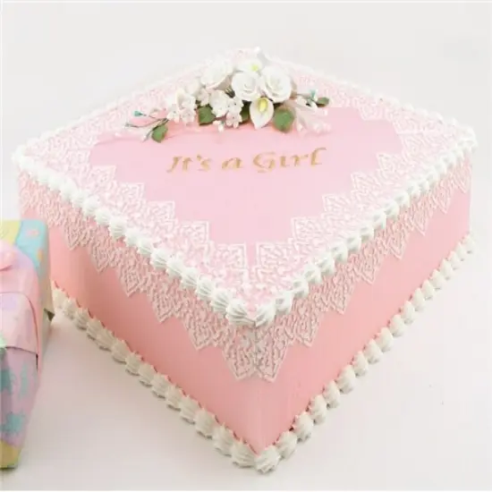 It's a Girl Cake Stencil | C044 by Designer Stencils | Cake Decorating Tools | Baking Stencils for Royal Icing, Airbrush, Dusting Powder | Reusable Plastic Food Grade Stencil for Cakes | Easy to Use & Clean Cake Stencil {2}