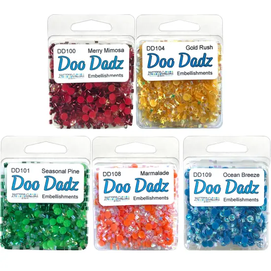 Buttons Galore Doo Dadz Embellishments, Flat Back Crystal Diamond Gems & Iridescent Sprinkles &ndash; Rainbow {1}