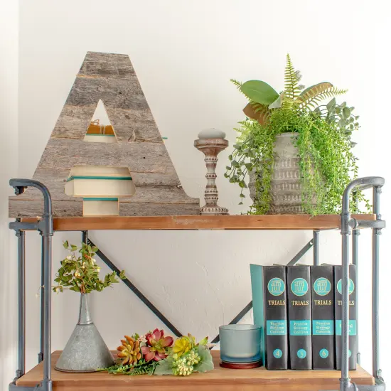 Rustic Farmhouse Large 16" Decorative Monogram Wood Letter {6}