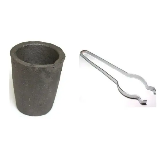 Graphite Crucible & Crucible Tongs Flask Holder Jewelers Casting Tools Kit 2 Pcs {1}