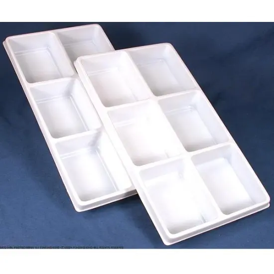 2 Travel Trays White 6 Slot Watch Bracelet Display Unit {1}