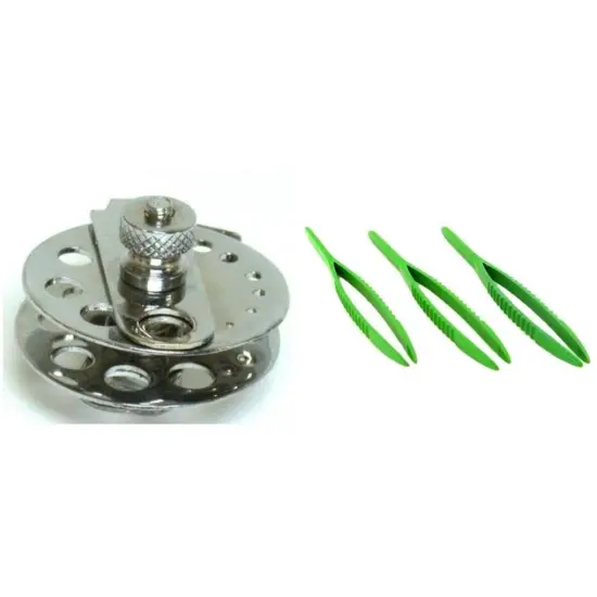 Bead & Pearl Vise Beading Jewelers Repair Tool with 3 Plastic Tweezers {1}