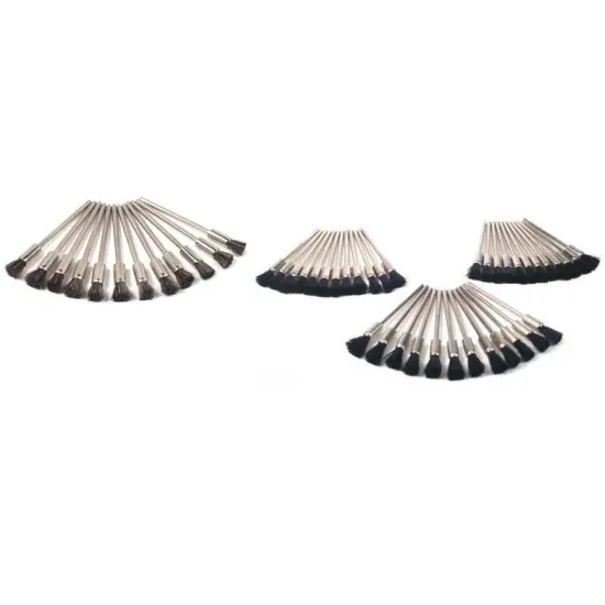 Bristle & Stiff Nylon End Polishing BrushesJewelers Tool Kit 72 Pcs {1}