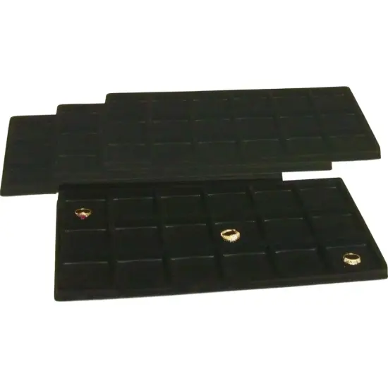 4 Black 18 Slot Coin Jewelry Showcase Display Tray Inserts {1}